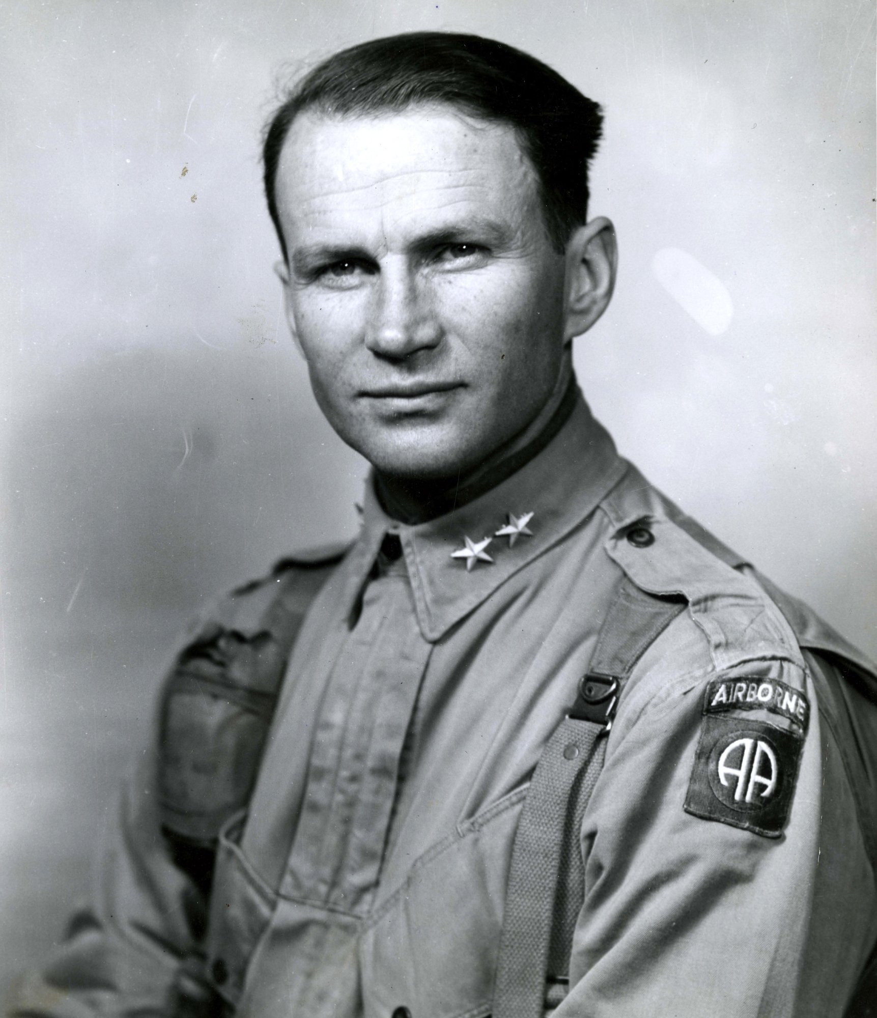Major General James M. Gavin, commanding general of the 82d Airborne Division